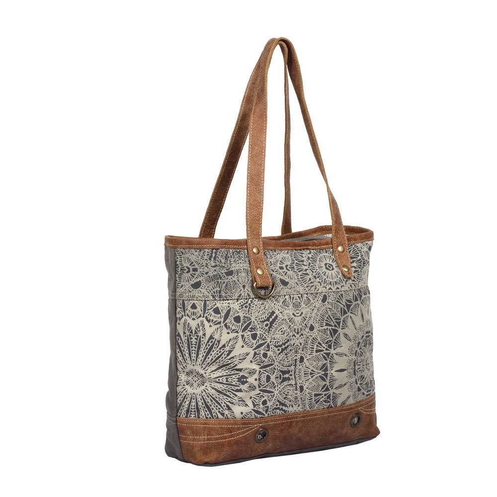 ✨RESTOCKED✨OBJET D'ART LEATHER STRIP TOTE BAG - Picture 7 of 8